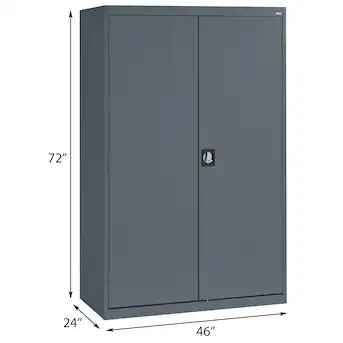 Sandusky 46-Inches W x 72-Inches H x 24-Inches D Freestanding Steel Garage Cabinet in Gray - Image 5