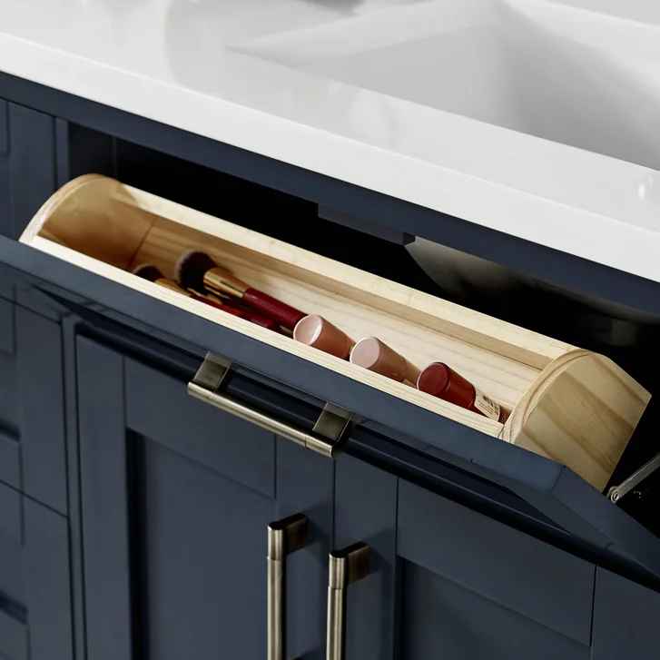 OVE Decors Lakeview 72" Bath Vanity in Blue ( 2 sinks with Top Broken ) - Image 5