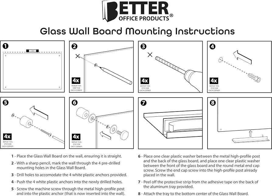 Real Glass Dry Erase Monthly Calendar, Giant Size 34" x 46", Tempered Glass Surface, Frameless Wall - Image 5