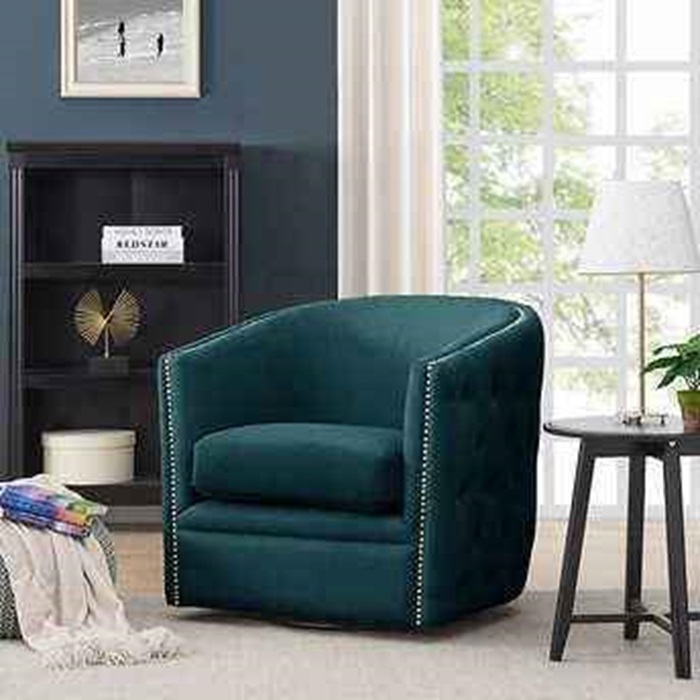 Lazarus Swivel Barrel Chair