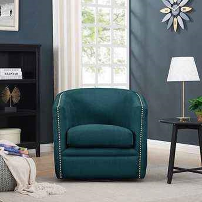 Lazarus Swivel Barrel Chair - Image 2