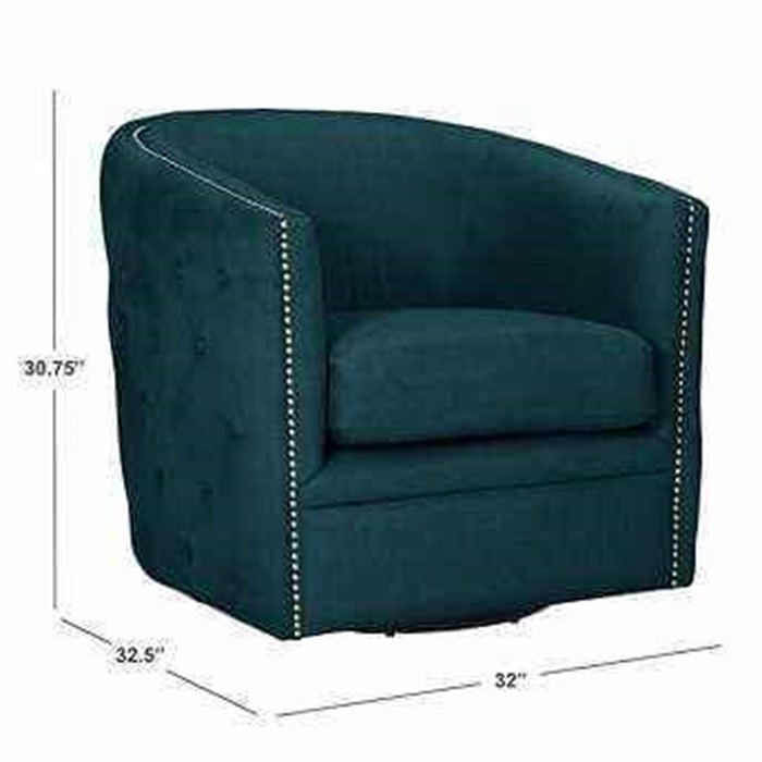 Lazarus Swivel Barrel Chair - Image 3