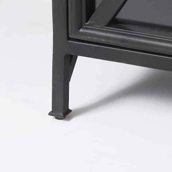 Mercana Poppy I Black Metal With Glass Door Sideboard - Image 3
