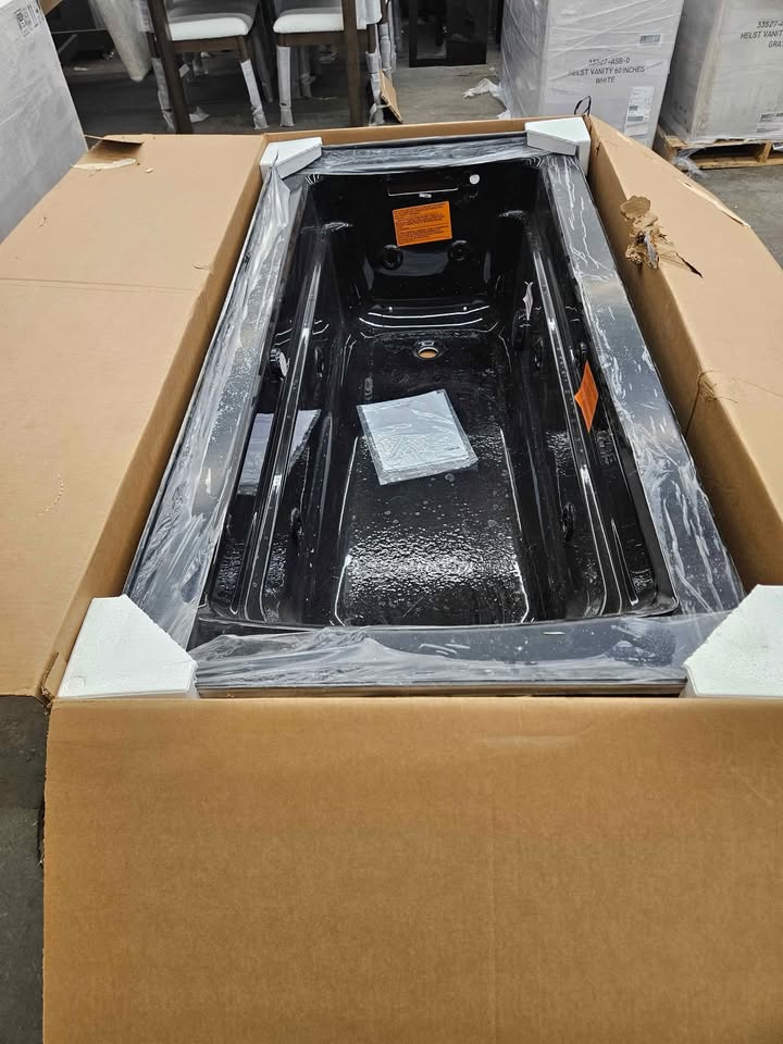 Kohler Archer 66'' x 32'' drop-in bath with Bask heated surface and end drain - Image 2