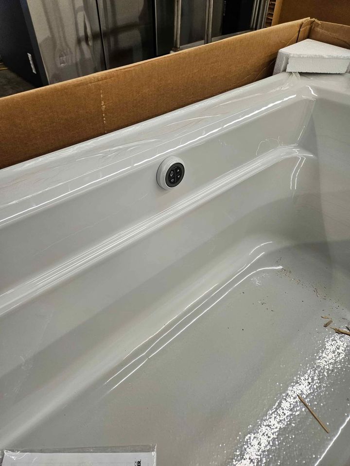 60" x 32" drop-in bath with Bask heated surface. Ice Gray - Image 4