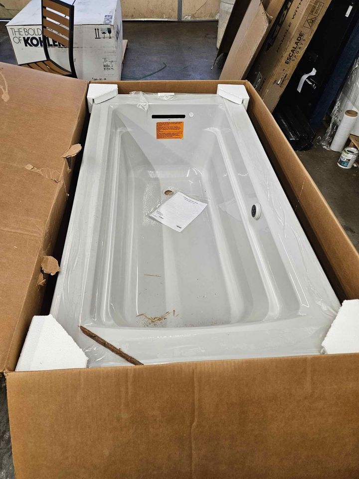 60" x 32" drop-in bath with Bask heated surface. Ice Gray - Image 5