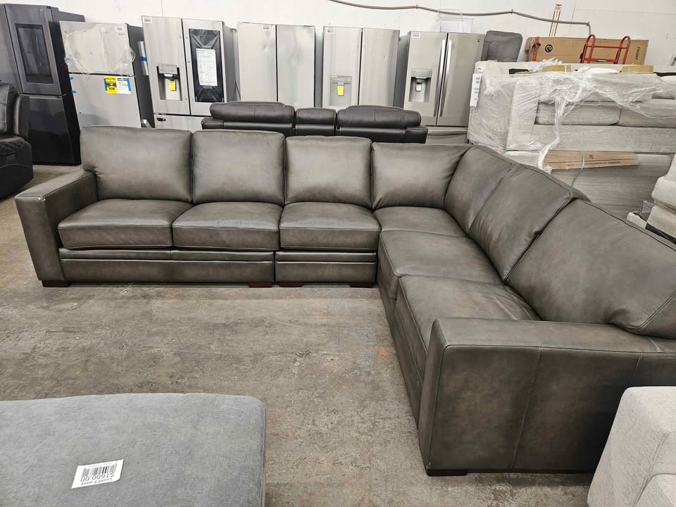 Luca 4-piece Top Grain Leather Sectional - Image 3
