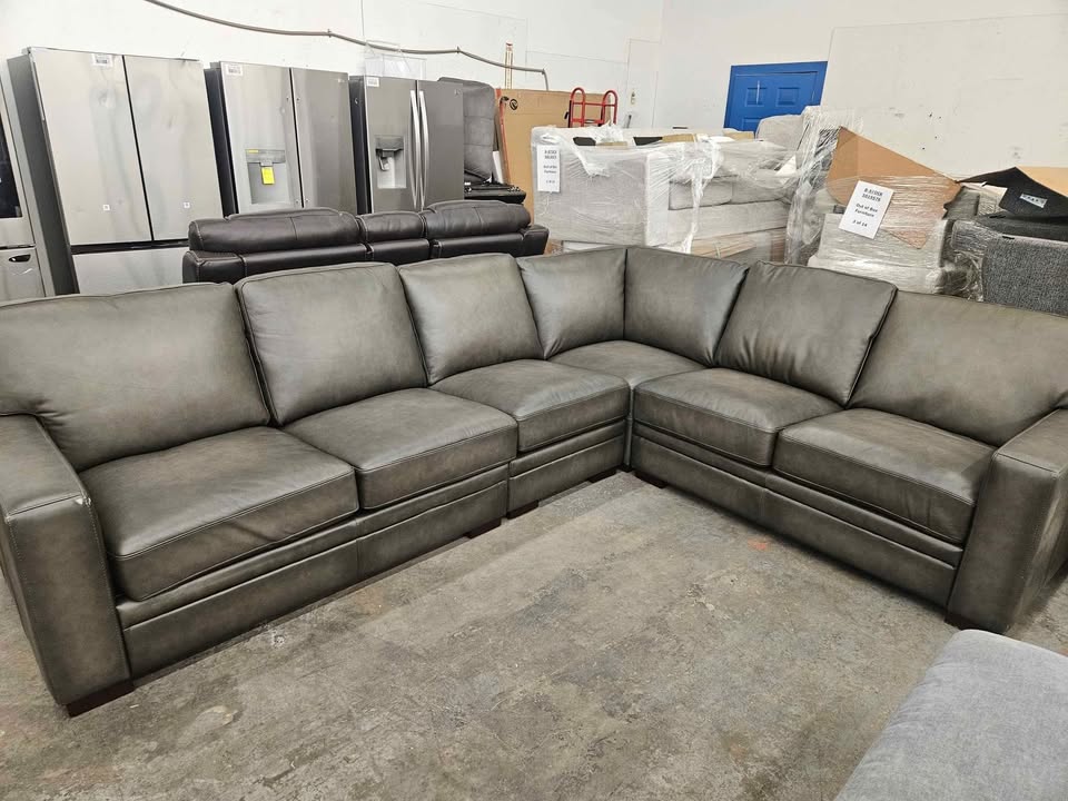 Luca 4-piece Top Grain Leather Sectional - Image 6