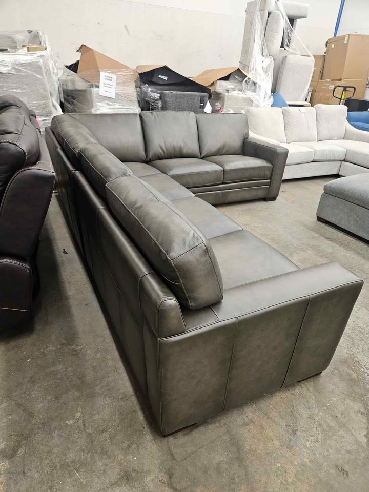 Luca 4-piece Top Grain Leather Sectional - Image 7