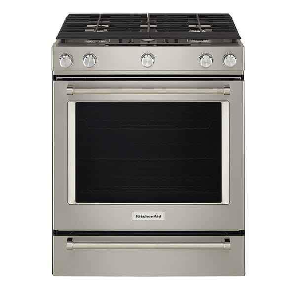 30 Inch Dual Fuel Convection Slide-In Range with Baking Drawer: Stainless Steel - Image 3