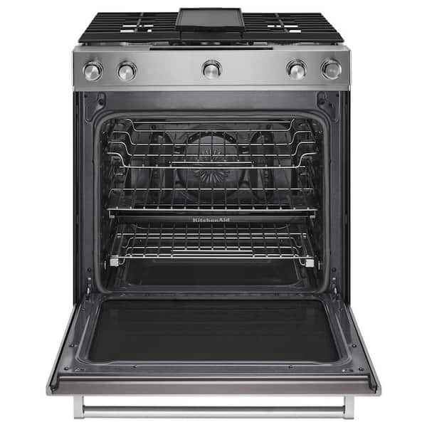 30 Inch Dual Fuel Convection Slide-In Range with Baking Drawer: Stainless Steel - Image 4