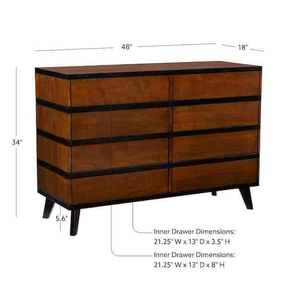 Rayford Mid Century 6 Drawer 48'' W Double Dresser - Image 4