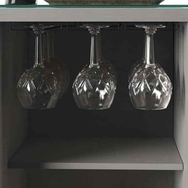 White Oak General Modern Bar Cabinet with Refrigerated Beverage Cooler - Image 8