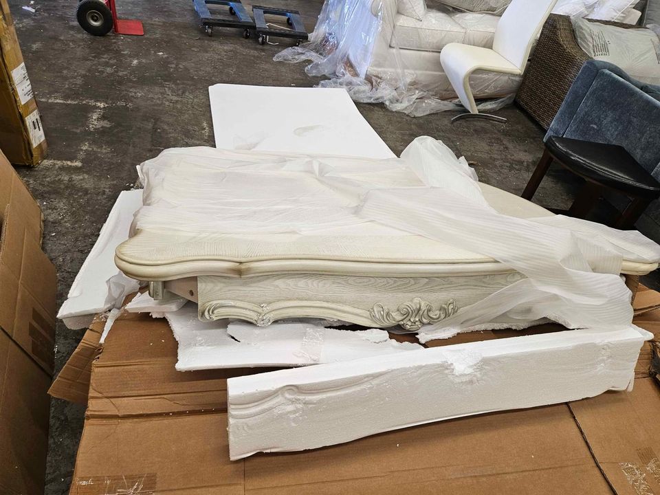 Acme Versailles Wooden Counter Height Table in Bone White ( Table Only ) - Image 5