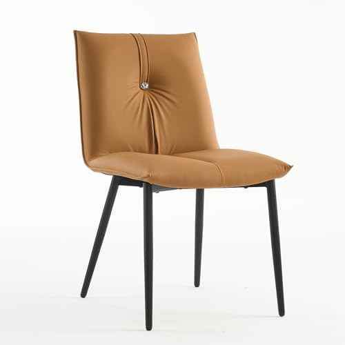 YOUTASTE Dining Chairs Set of 2 Mid Century Modern Upholstered Leather Kitchen Chairs Soft Padded - Image 6