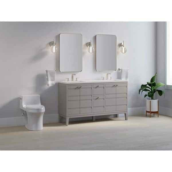 Helst 60" bathroom vanity cabinet with sinks and quartz top ( Gray ) - Image 4