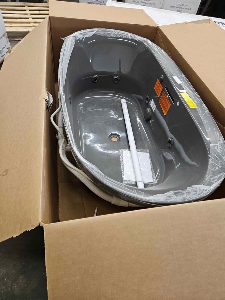 Kohler Underscore 66&quot; x 36&quot; drop-in heated whirlpool bath K-5716-JH-58 ( Thunder Grey ) - Image 6