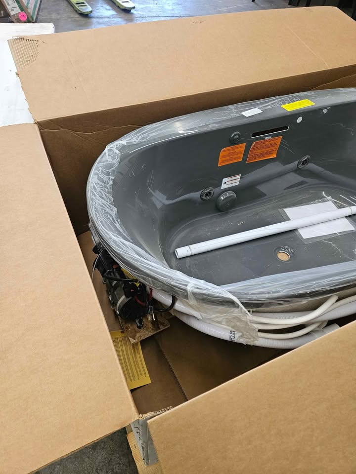 Kohler Underscore 66&quot; x 36&quot; drop-in heated whirlpool bath K-5716-JH-58 ( Thunder Grey ) - Image 8