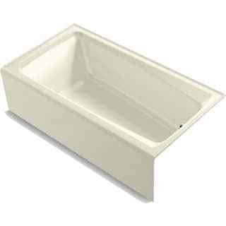 Kohler Irvine 60" x 32" Cast Iron Alcove Bath with Integral Apron and Left Drain