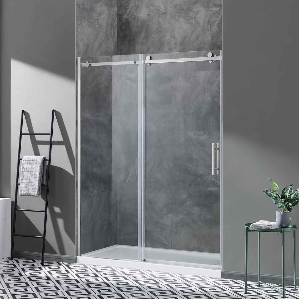 OVE Decors Kelsey Tempered Glass Shower Door. 72" W x 76" H. ( Chrome ) - Image 2