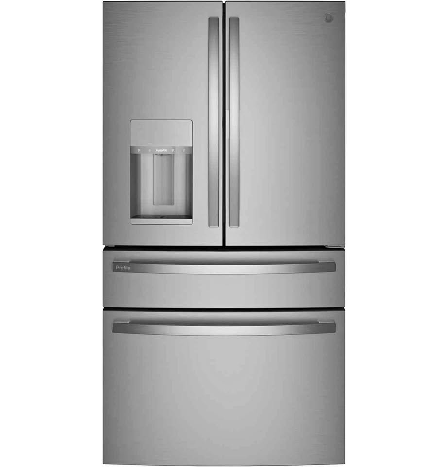 GE Profile ENERGY STAR 27.9 Cu. Ft. Smart Fingerprint Resistant 4-Door French-Door Refrigerator wi