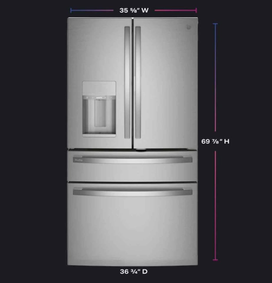 GE Profile ENERGY STAR 27.9 Cu. Ft. Smart Fingerprint Resistant 4-Door French-Door Refrigerator - Image 4