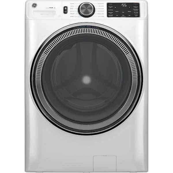 GE 5.0 cu.ft. Smart Front Load Washer in White with Steam, UltraFresh Vent System, and Microban Tech