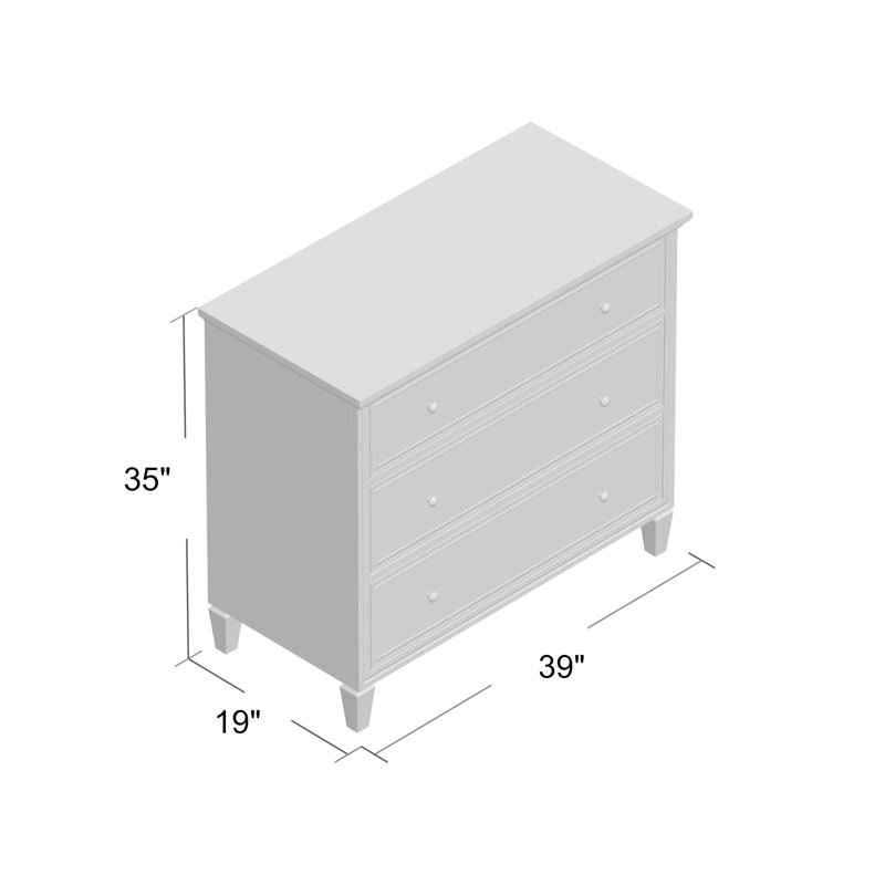 Monica 39'' W 3 - Drawer Dresser - Image 3