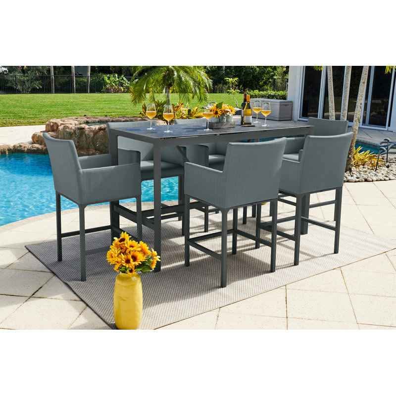 Akoya Essentials 6 - Person Rectangular Outdoor Dining Set - Image 2