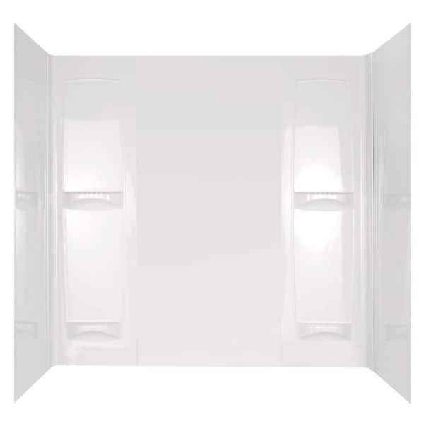 Delta Pro-Series 60 in. W x 57 in. H Five Piece Glue Up Bathtub Surrounds in High Gloss White - Image 2