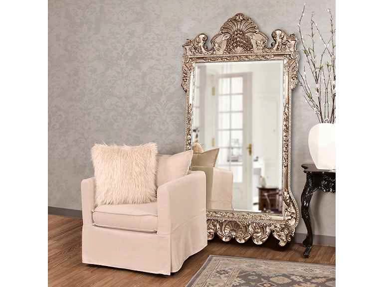 Marquette 84 X 48 inch Champagne Silver Wall Mirror by Howard Elliott Collection