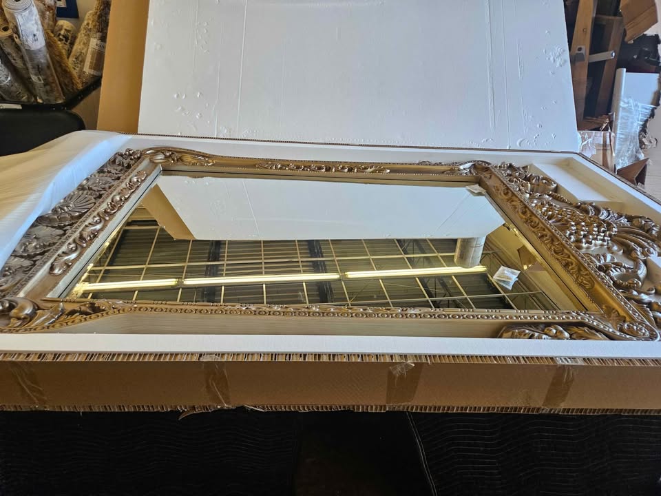 Marquette 84 X 48 inch Champagne Silver Wall Mirror by Howard Elliott Collection - Image 7