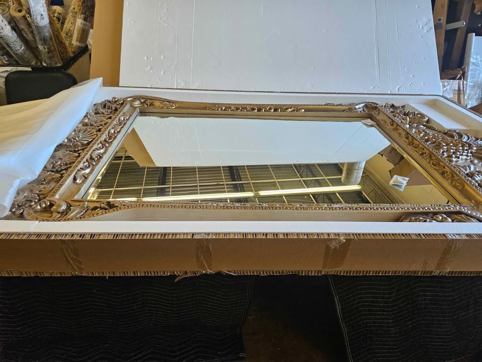 Marquette 84 X 48 inch Champagne Silver Wall Mirror by Howard Elliott Collection - Image 9