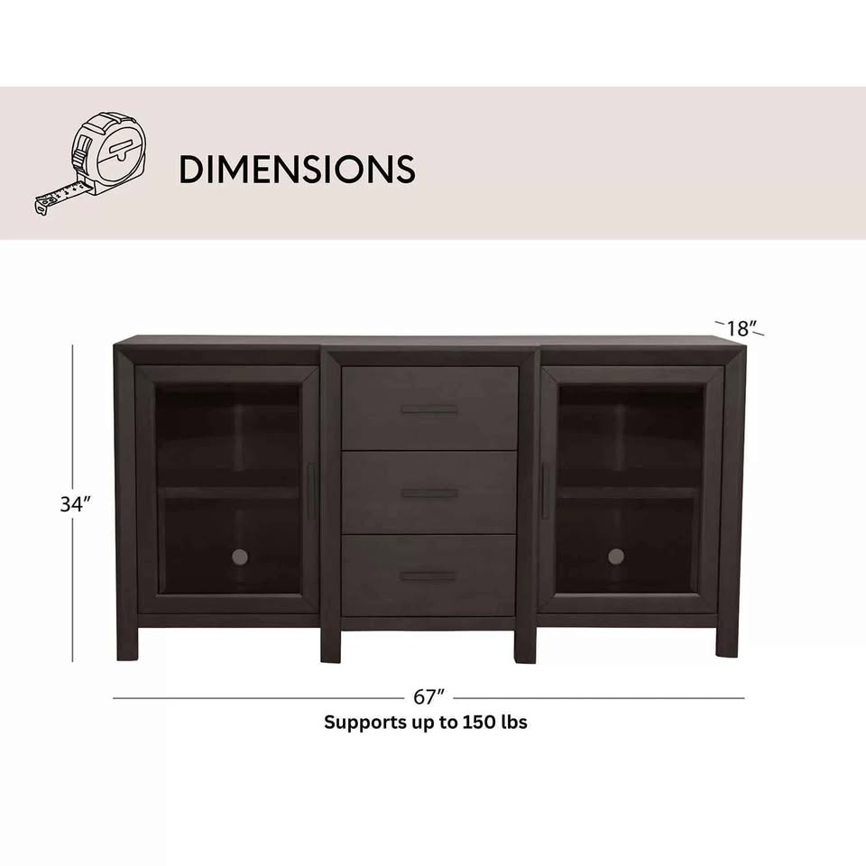 Abbyson Living Claire Multi-Use Media TV Console - Image 5