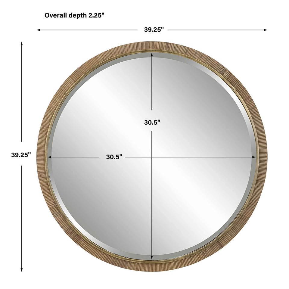 Paradise Round Mirror By Uttermost - Image 2