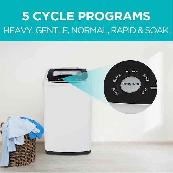 BLACK+DECKER 17.69 in. W 0.9 cu. ft. White Portable Top Load Washing Machine - Image 5
