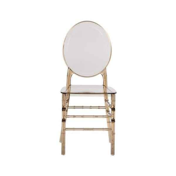 Ghost Style Amber Acrylic Stackable Event Chairs-Set of 4 ( Amber ) - Image 5
