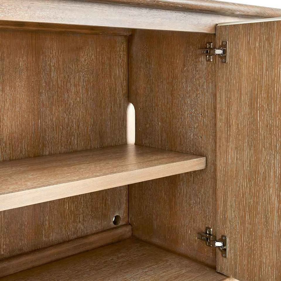 Black Label Swoosh 5 Door Cabinet ( Retails $5000.00 ) ( Cream ) - Image 6