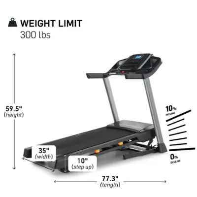 NordicTrack - T 6.5 S; Treadmill for Running and Walking with 5” Display and SpaceSaver Design - Blk - Image 3