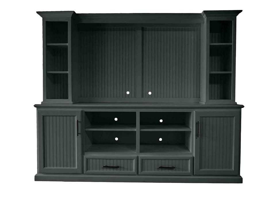 Solid Wood Two-Piece Storage Credenza