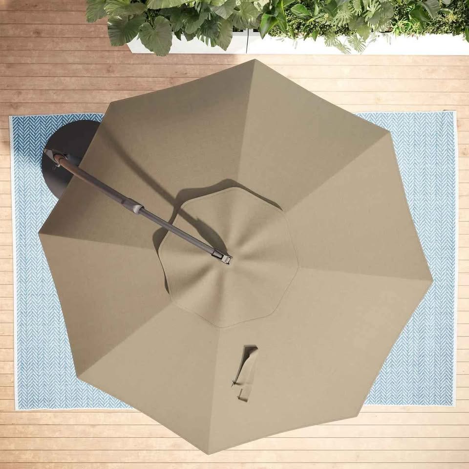Seasons Sentry 11.5 ft. Round Side Mount Cantilever Umbrella ( Tan ) - Image 5