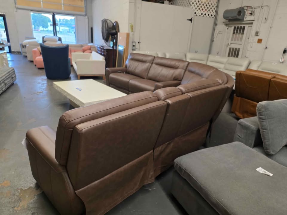 Atlas 3-piece Leather Power Reclining Sectional with Power Headrests - Image 10