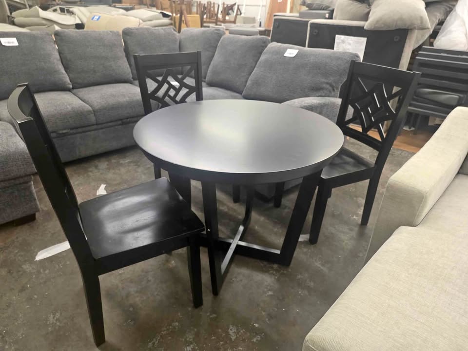 Baxton Studio 4-piece Dining Set ( Dark Brown )