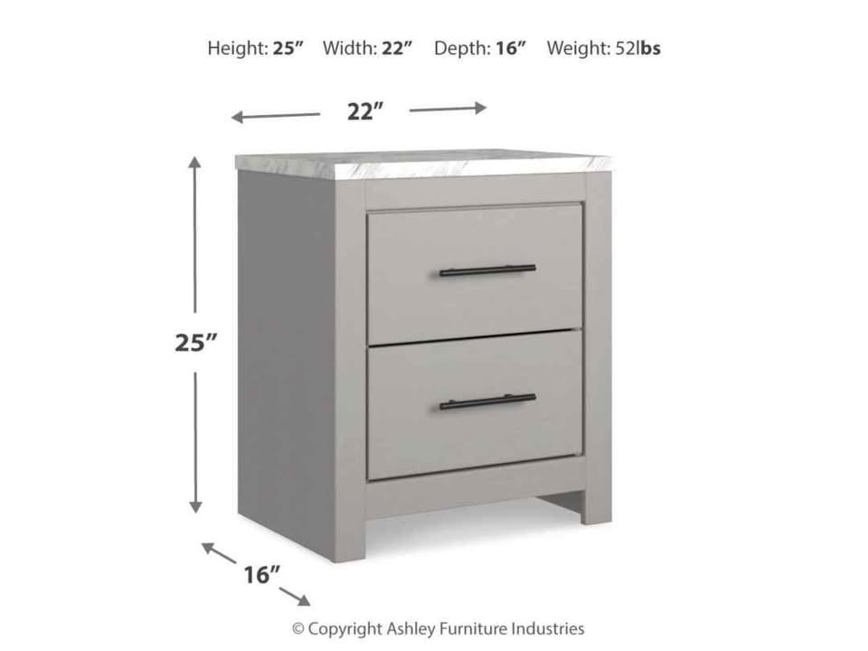 Cottonburg 22" 2 Drawer Nightstand - Image 4