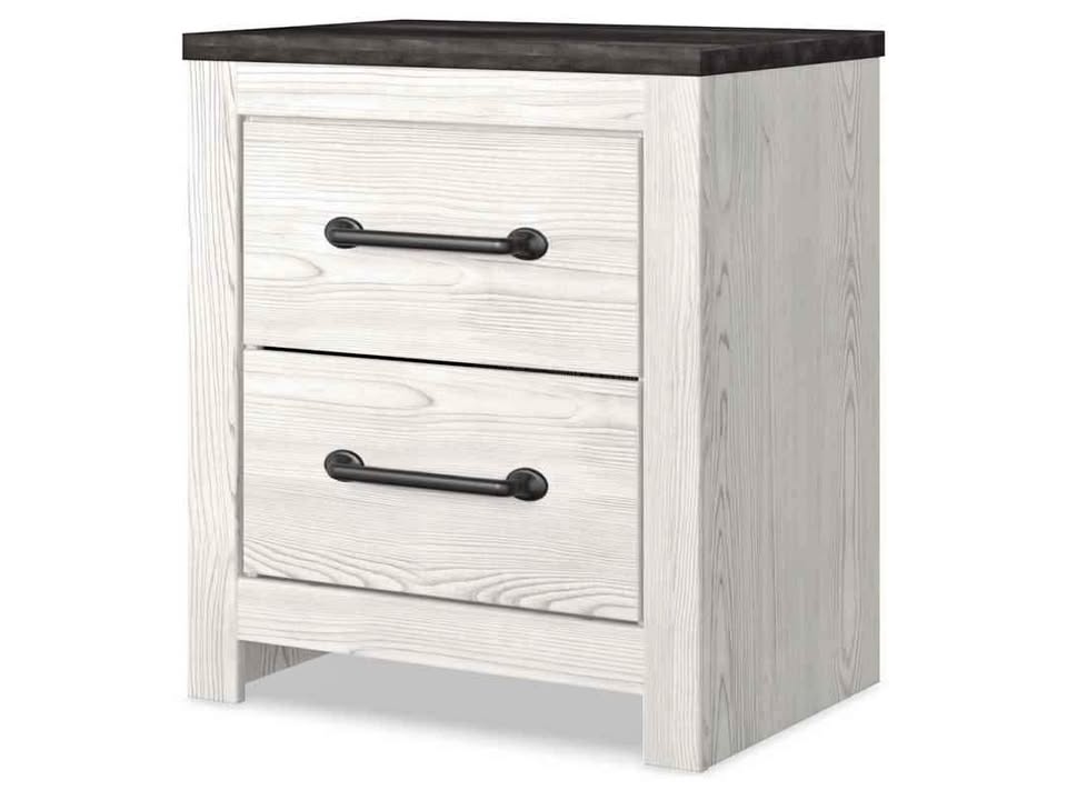 Gerridan 22" 2 Drawer Nightstand ( White/ Grey )