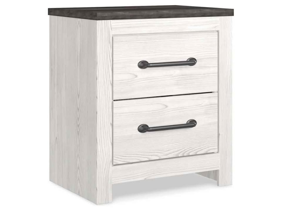 Gerridan 22" 2 Drawer Nightstand ( White/ Grey ) - Image 2