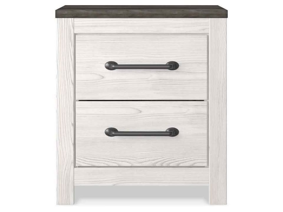Gerridan 22" 2 Drawer Nightstand ( White/ Grey ) - Image 3