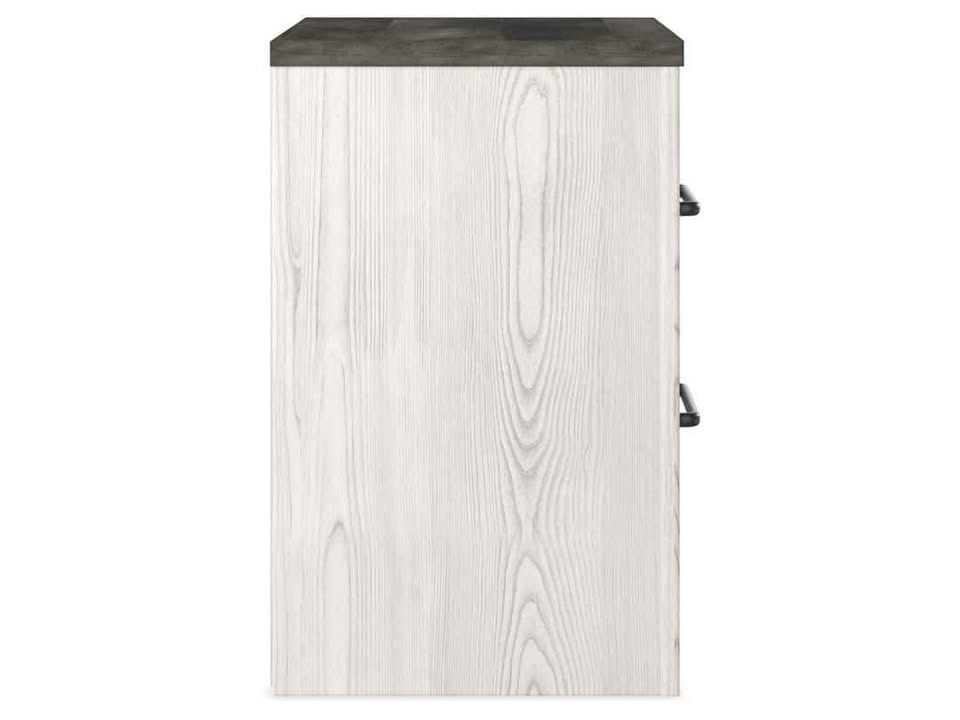 Gerridan 22" 2 Drawer Nightstand ( White/ Grey ) - Image 4