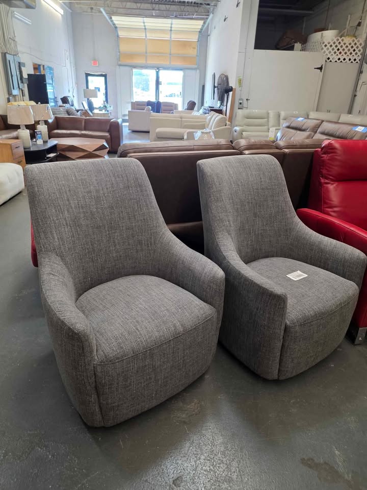 Rivet Contemporary High-Back Upholstered Swivel Accent Chair, 31.1" - Image 10