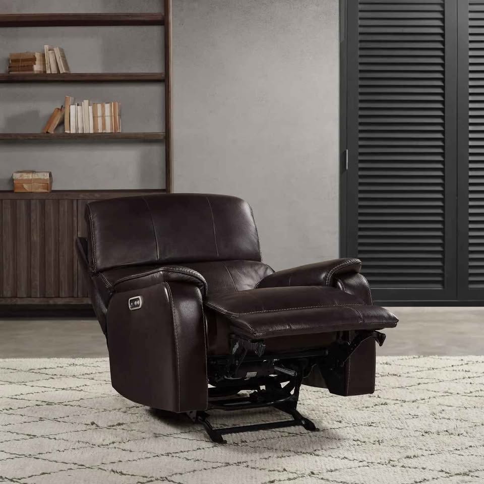 Barcalounger Columbia Leather Power Glider Recliner with Power Headrest - Image 2